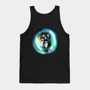 Black and white cats in a crystal ball Tank Top